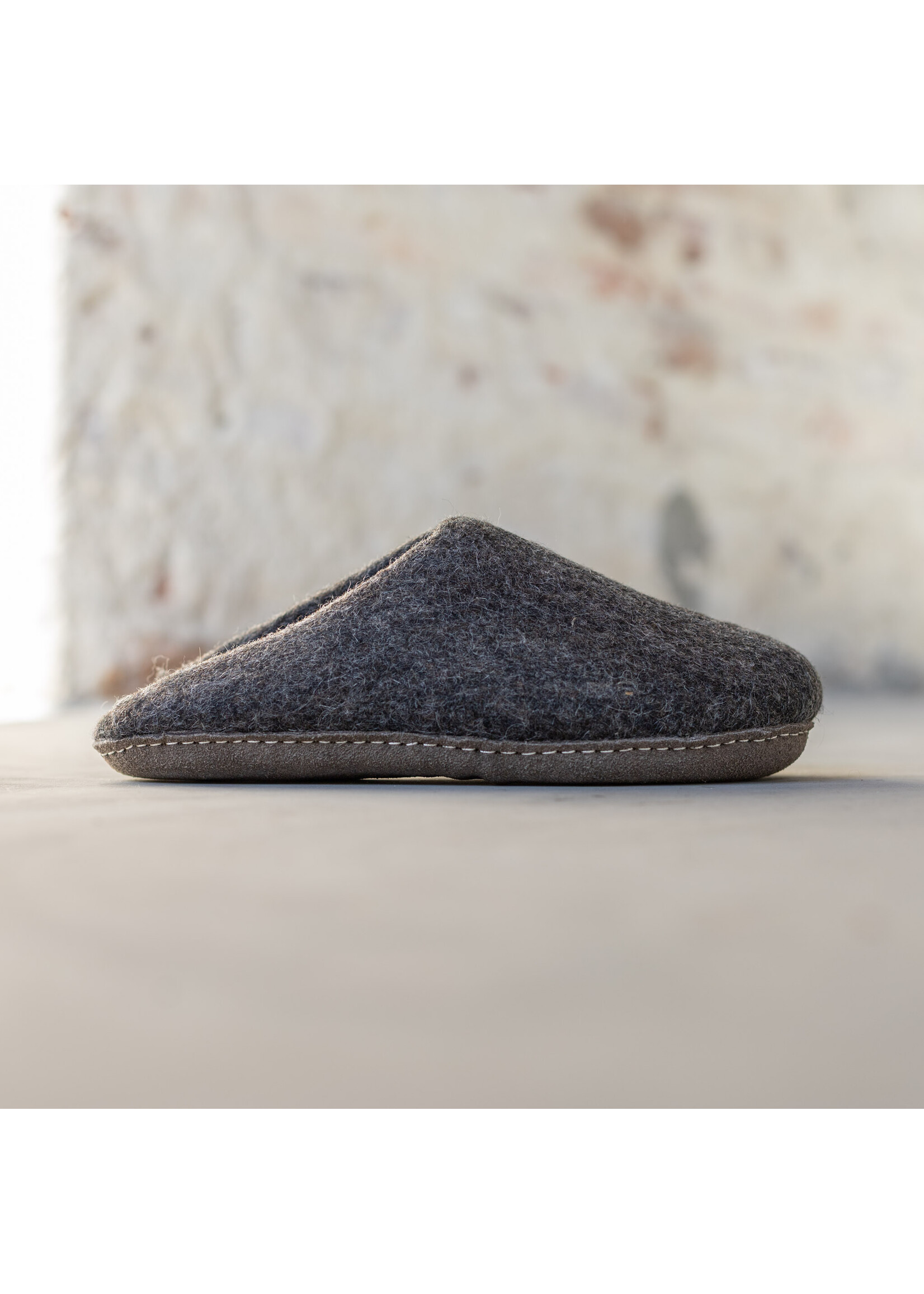 esgii Felt Women's Slippers Una - Dark Gray - Size 36 - Soft sole