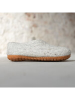 esgii Damen Hausschuh Ravi - Hellgrau - Größe 36-41 - Harte Sohle