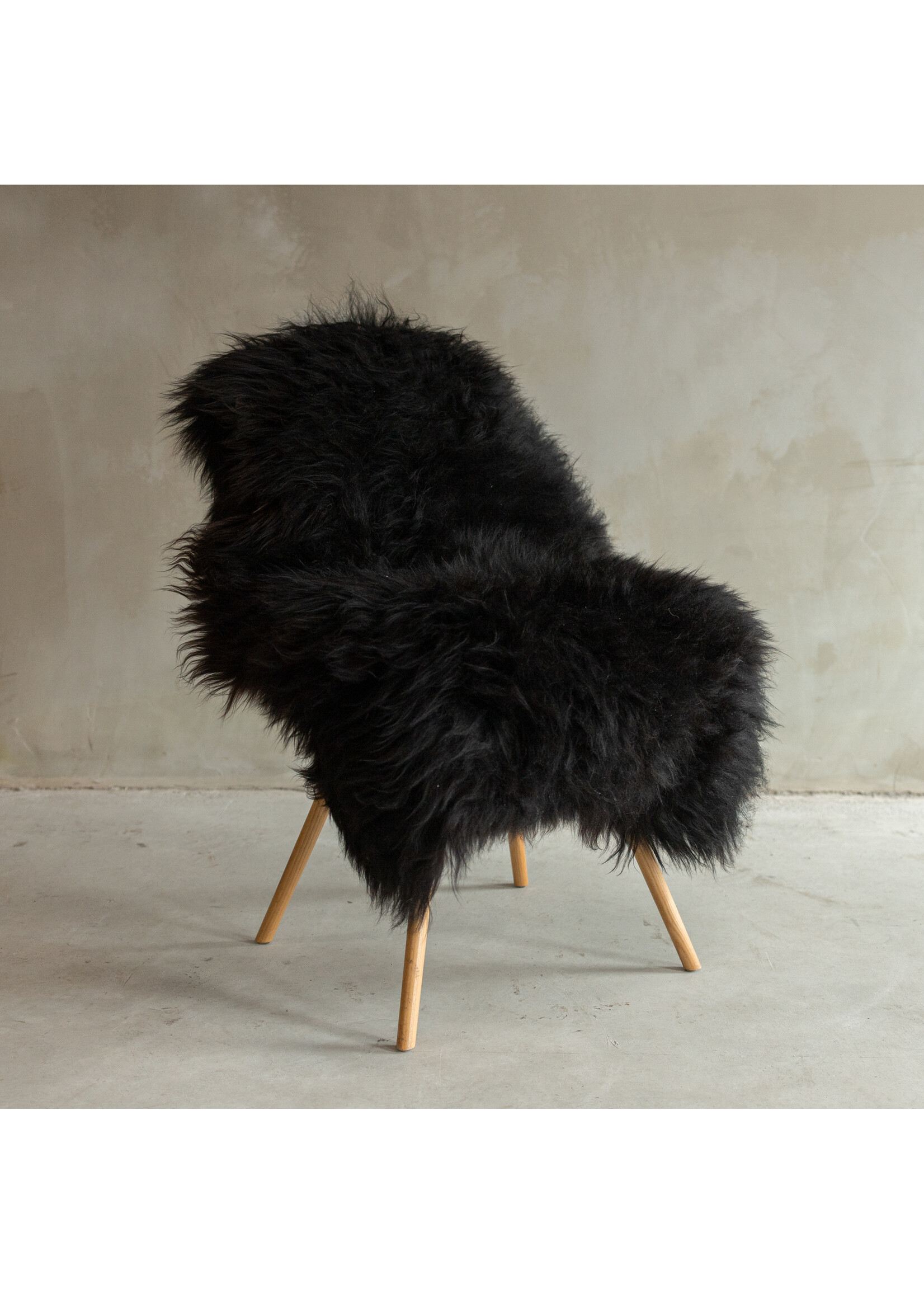 Van Buren sinds 1861 Uniek gefotografeerd Zwart Schapenvacht XXL - ca. 137x74cm - SVV-666