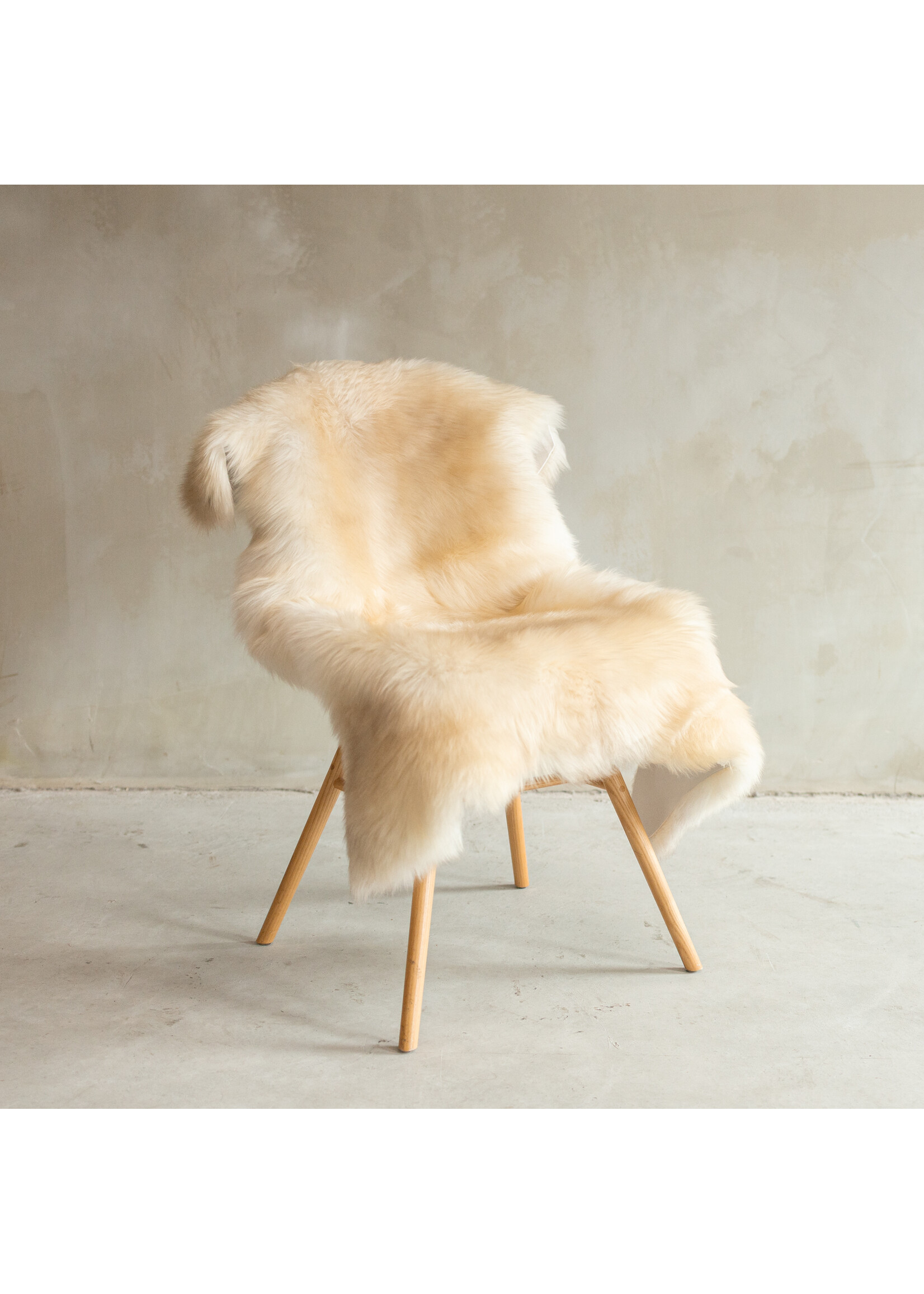 Van Buren sinds 1861 Einzigartig fotografiertes Mélierte Schaffell XXL - ca. 129x74cm - SVV-673