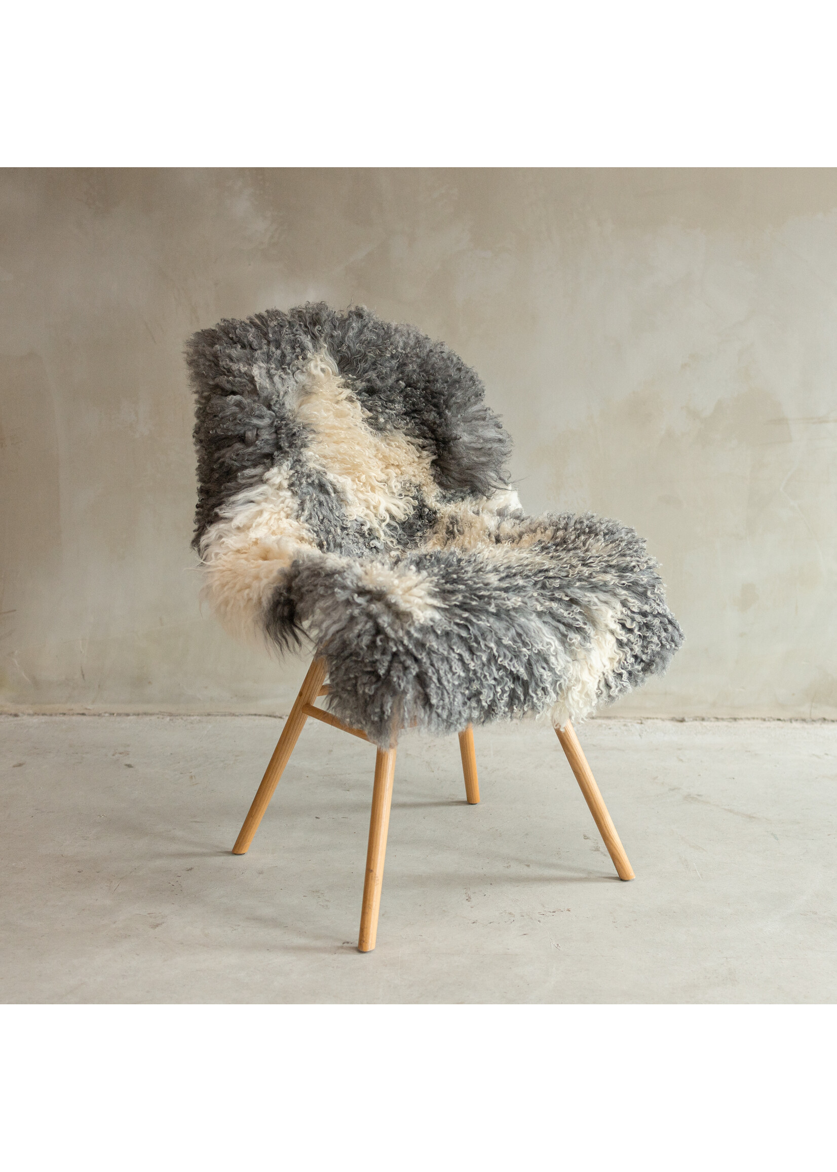 Van Buren sinds 1861 Unique Photographed Tibetan Natural Gray Sheepskin - approx. 104x60cm - SVV-649