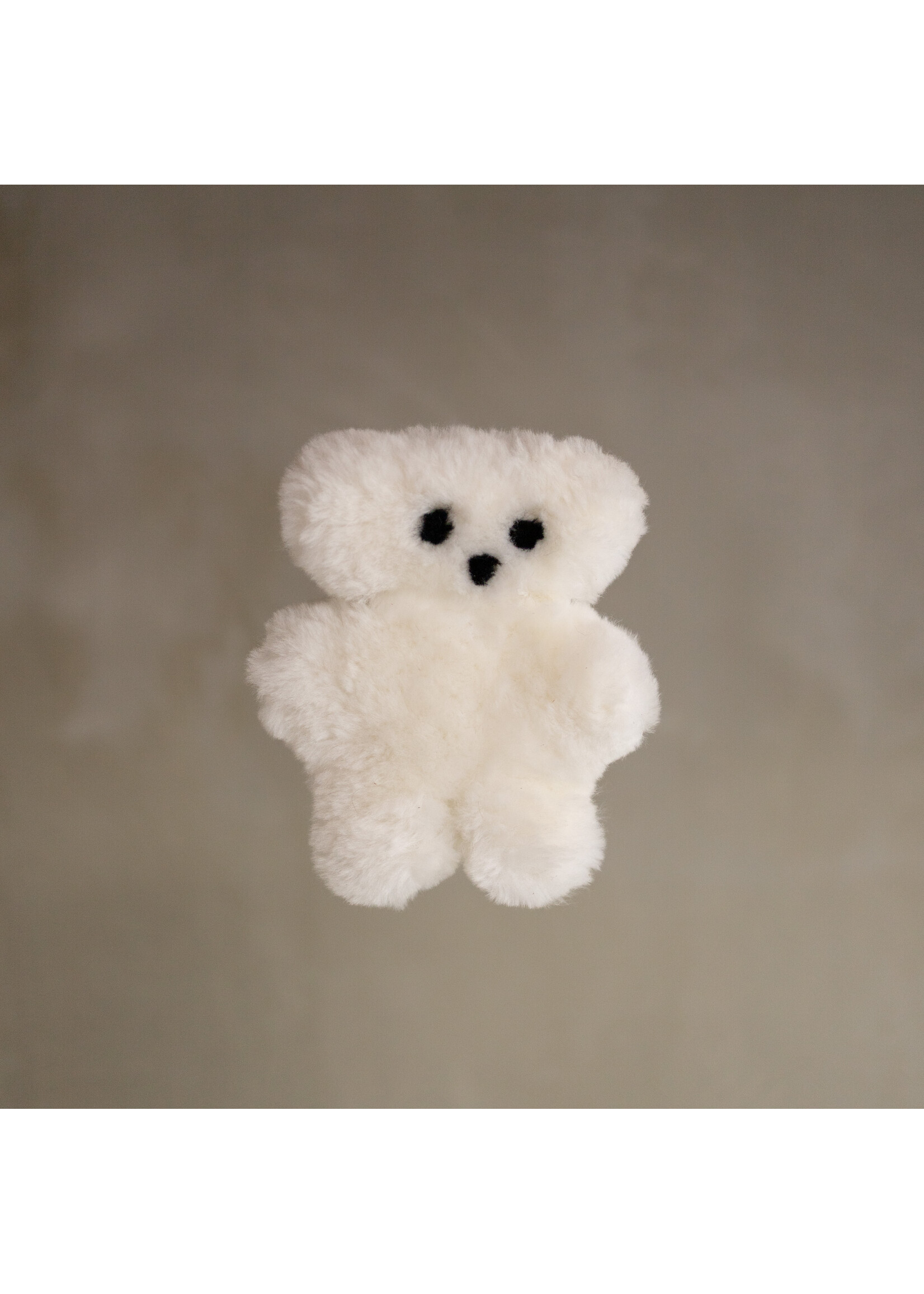 Van Buren sinds 1861 Buurtje Bear - Merino Sheepskin Cuddly Toy - White - Small