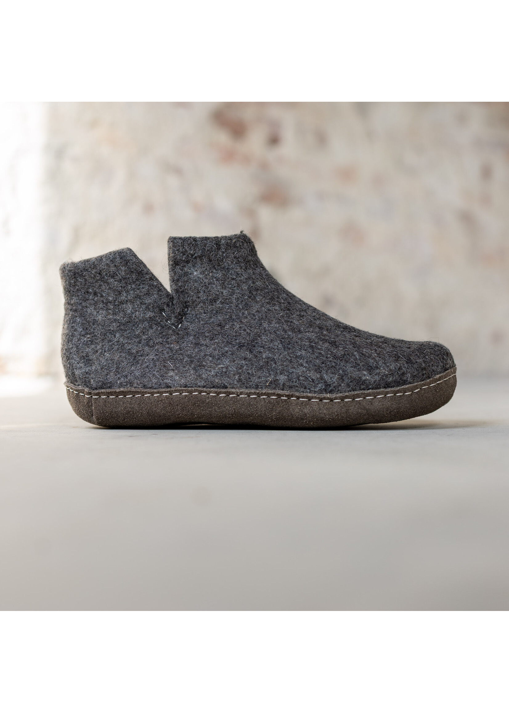 esgii Felt High Women's House Shoes Jado - Dark Gray - Size 41 - Soft sole