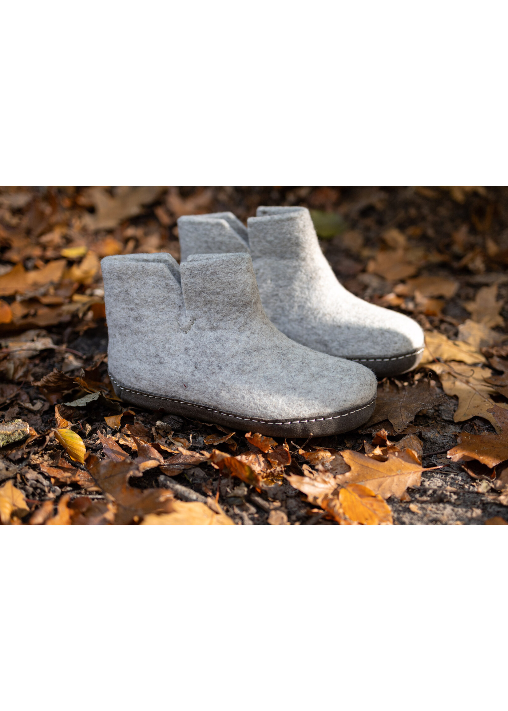 esgii Felt High Men's House Shoes Jado - Light Gray - Size 45 - Soft sole