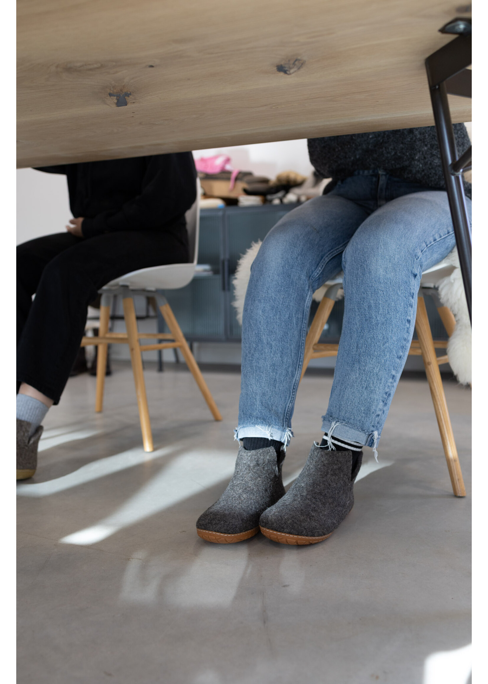 esgii Vilten Hoge Heren Pantoffel Jado - Donkergrijs - Maat 42 t/m 46 - Harde Zool