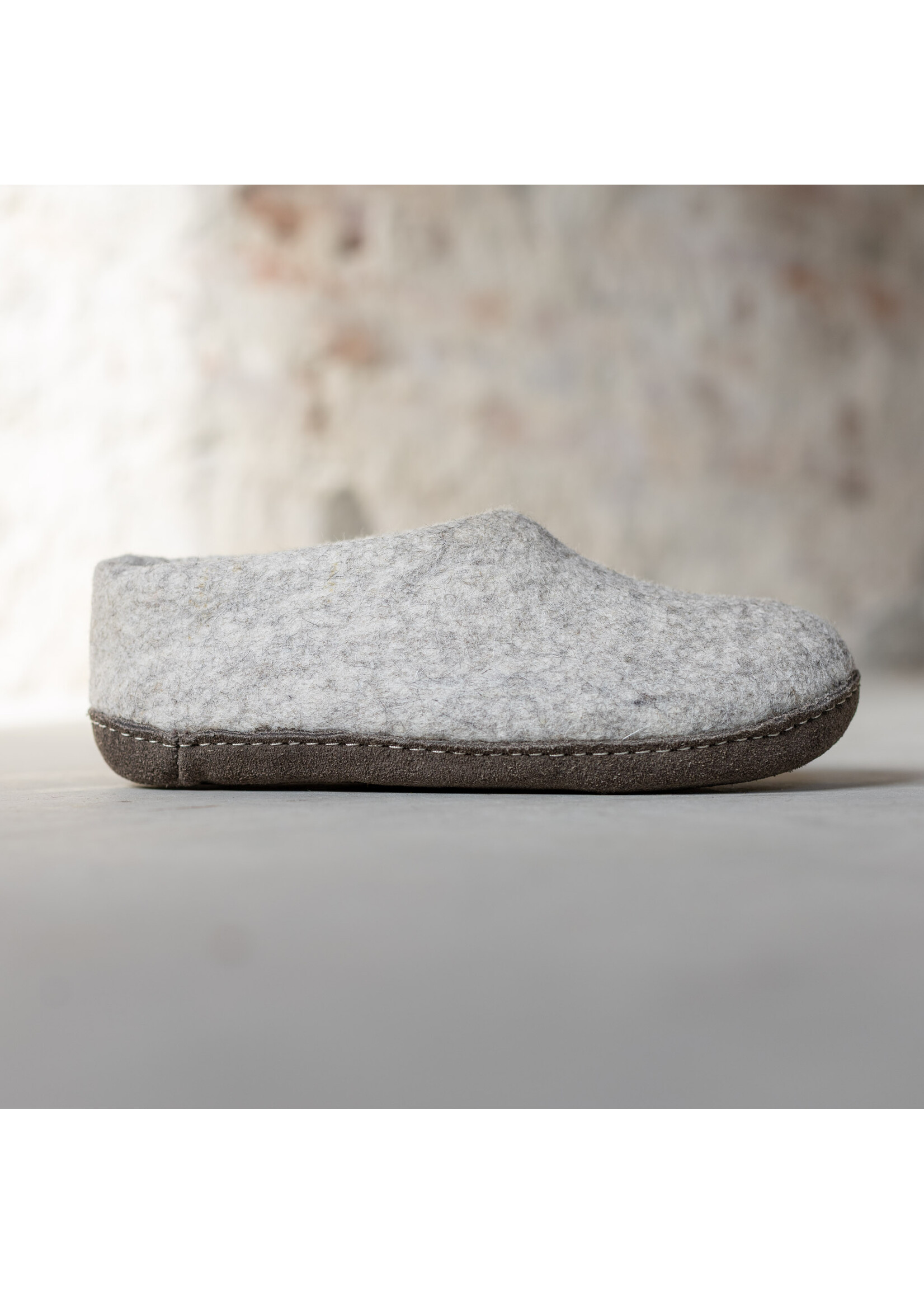 esgii Felt Women's House Shoes Ravi - Light Gray - Size 39 - Soft sole