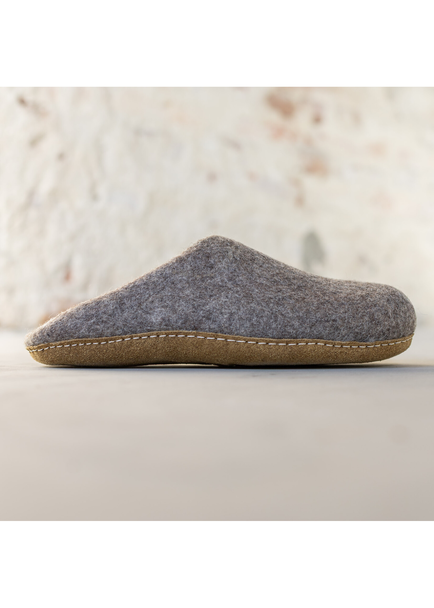 esgii Felt Men's Slippers Una - Sesame - Size 43 - Soft sole