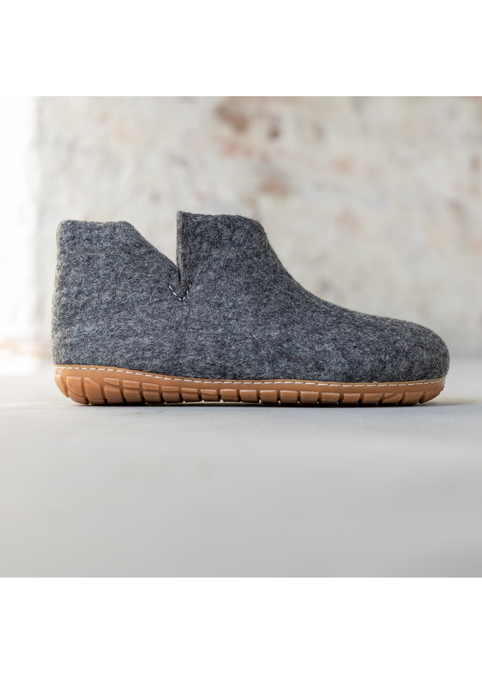 esgii Vilten Hoge Heren Pantoffel Jado - Donkergrijs - Maat 42 t/m 46 - Harde Zool