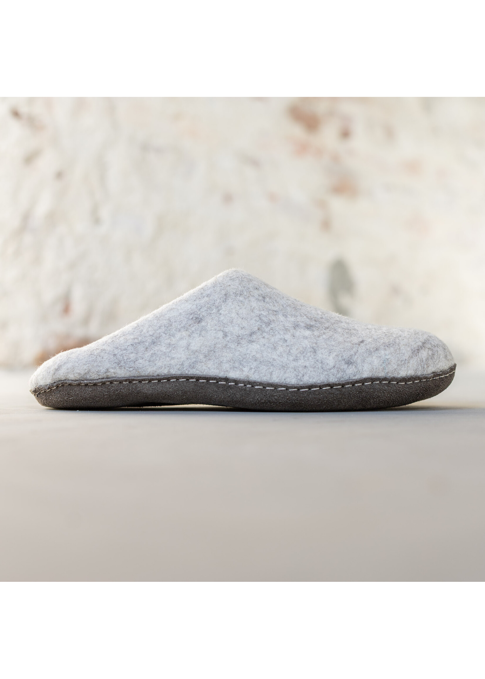 esgii Felt Men's Slippers Una - Light Gray - Size 45 - Soft sole