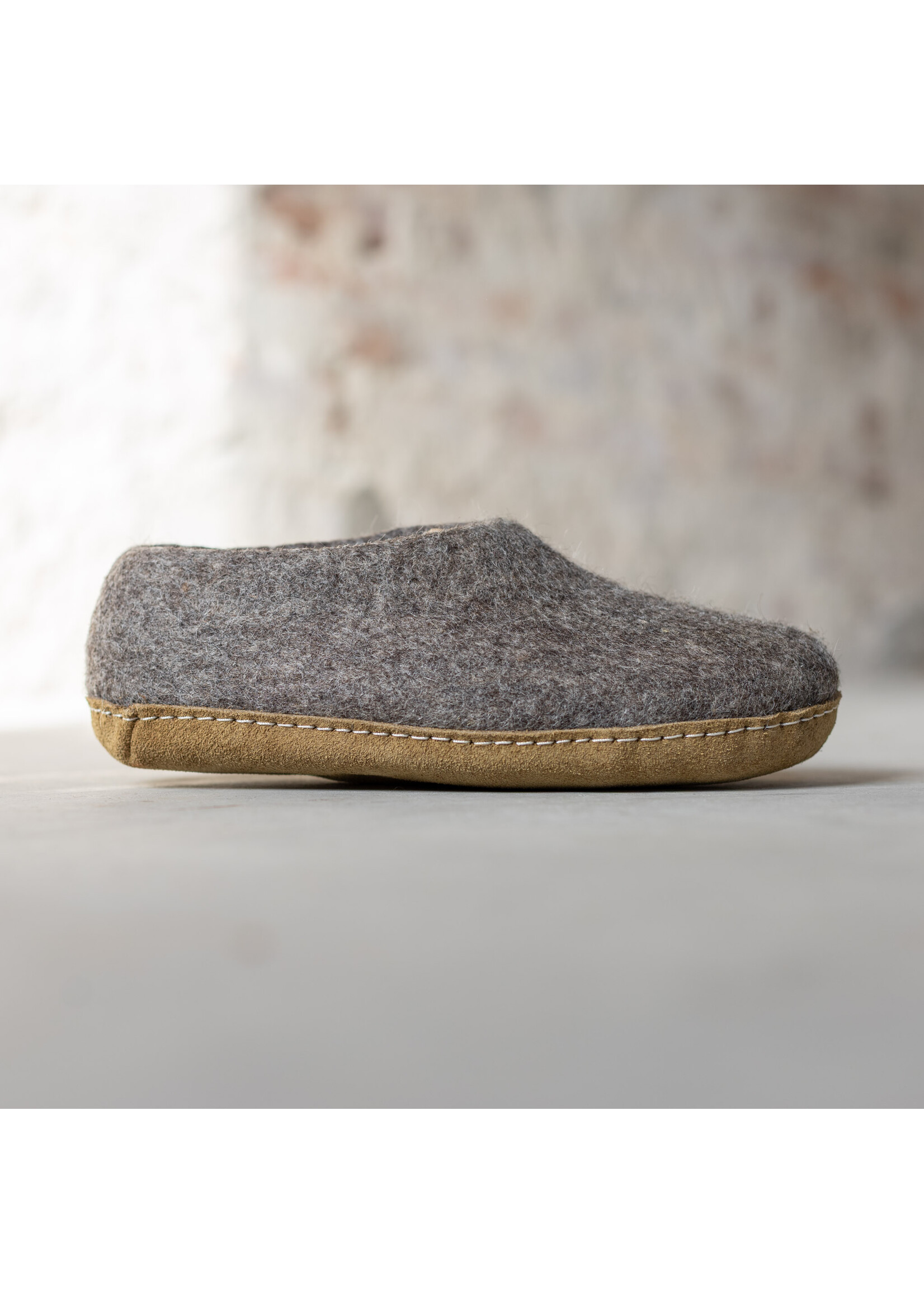 esgii Felt Women's House Shoes Ravi - Sesame - Size 37 - Soft sole