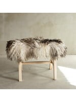 Van Buren sinds 1861 Unique Banc en Bois avec Peau de Mouton - BNK-09