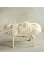 Van Buren sinds 1861 Unique Banc en Bois avec Peau de Mouton - BNK-01