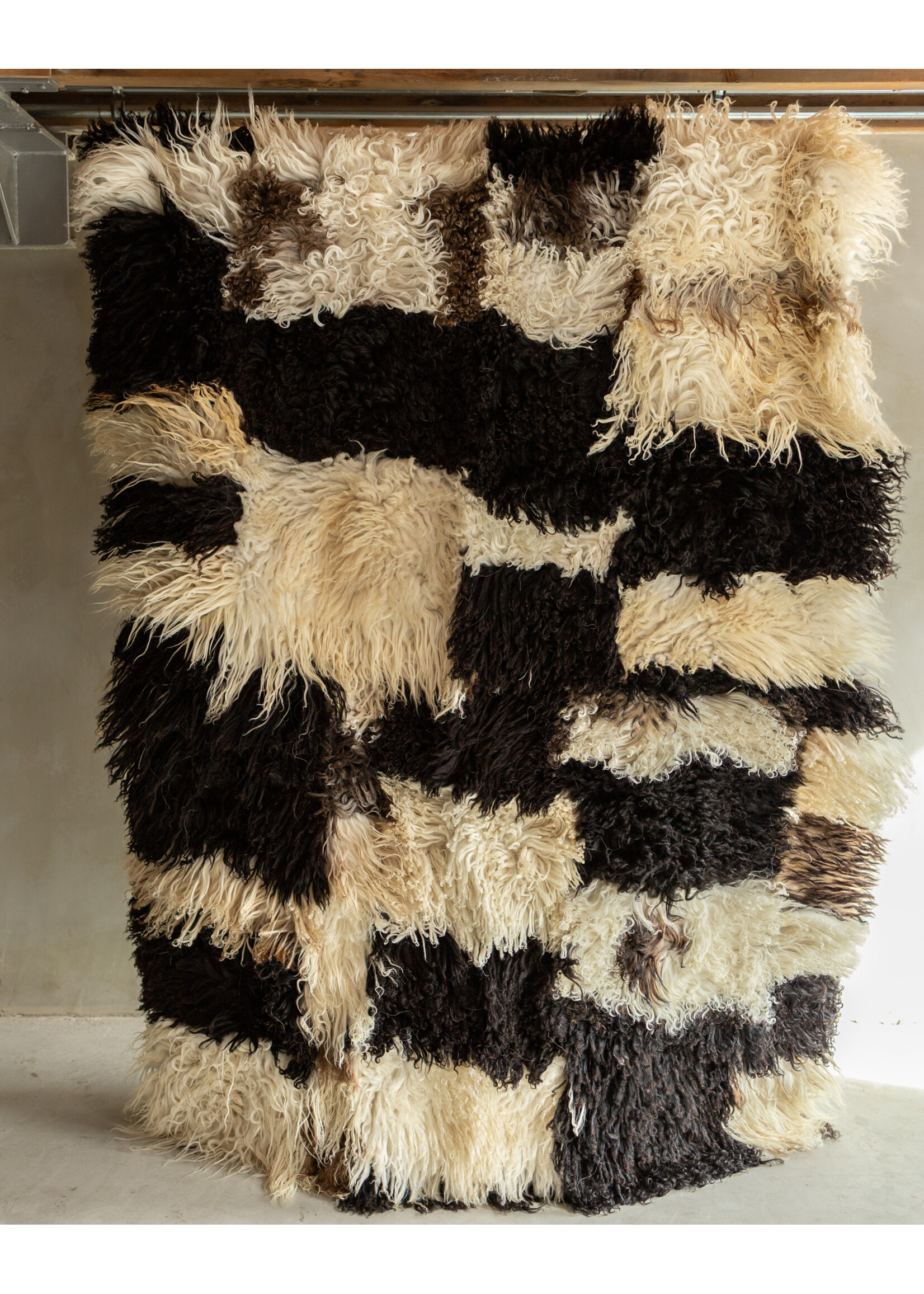 Van Buren sinds 1861 Uniquely Photographed Sheepskin Rug - Curly/Mountain Sheep - 200x150 cm - SKK-186