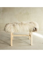 Van Buren sinds 1861 Unique Banc en Bois avec Peau de Mouton - BNK-46