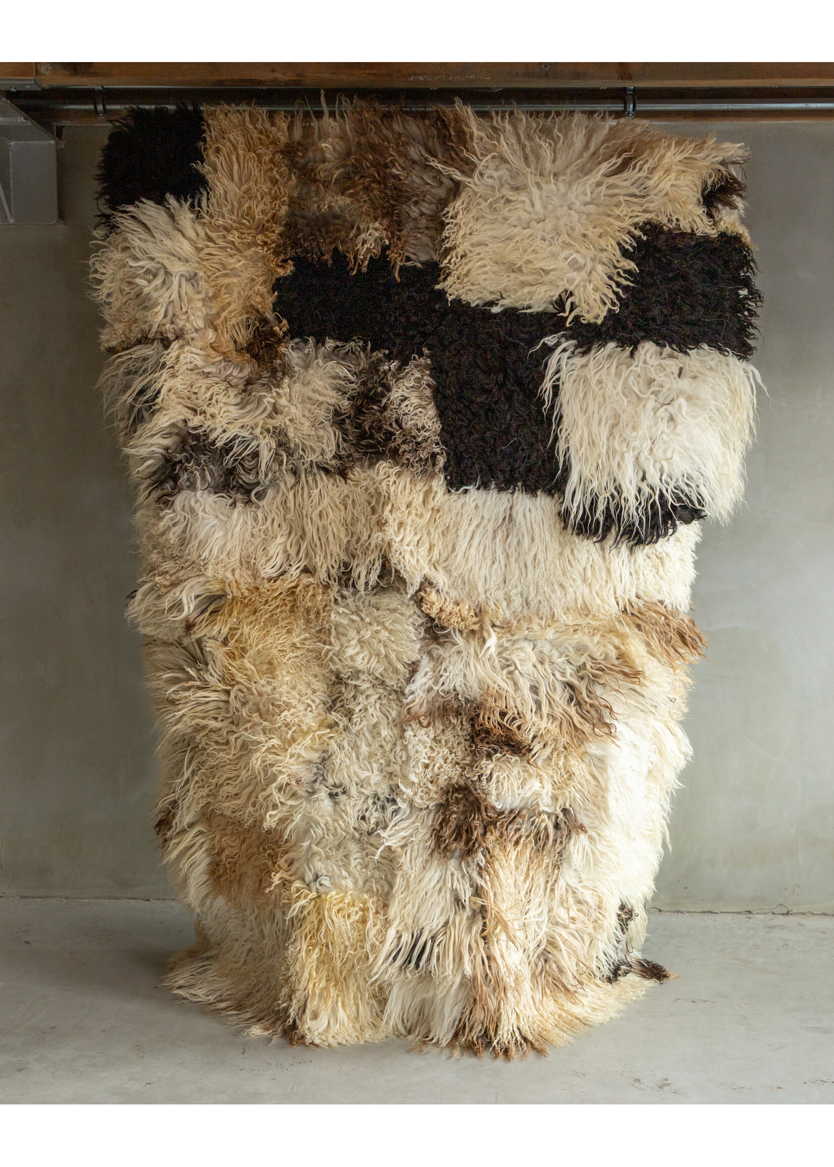 Van Buren sinds 1861 Uniquely Photographed Sheepskin Rug - Curly/Mountain Sheep - 200x150 cm - SKK-189