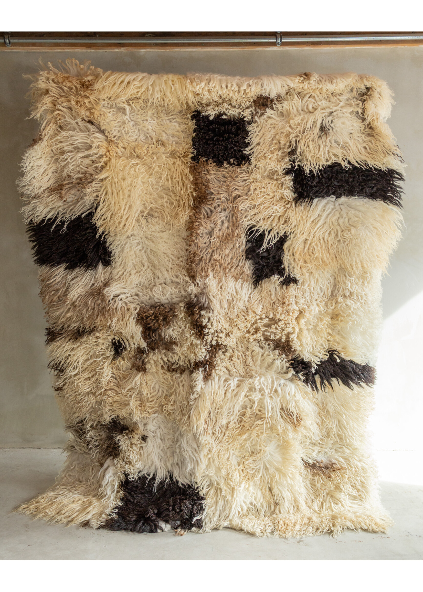 Van Buren sinds 1861 Uniquely Photographed Sheepskin Rug - Curly/Mountain Sheep - 200x150 cm - SKK-182
