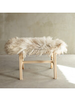 Van Buren sinds 1861 Unique Banc en Bois avec Peau de Mouton - BNK-10