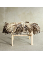 Van Buren sinds 1861 Unique Wooden Bench with Sheepskin - BNK-05