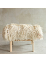 Van Buren sinds 1861 Unique Banc en Bois avec Peau de Mouton - BNK-32