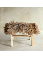 Van Buren sinds 1861 Unique Banc en Bois avec Peau de Mouton - BNK-40