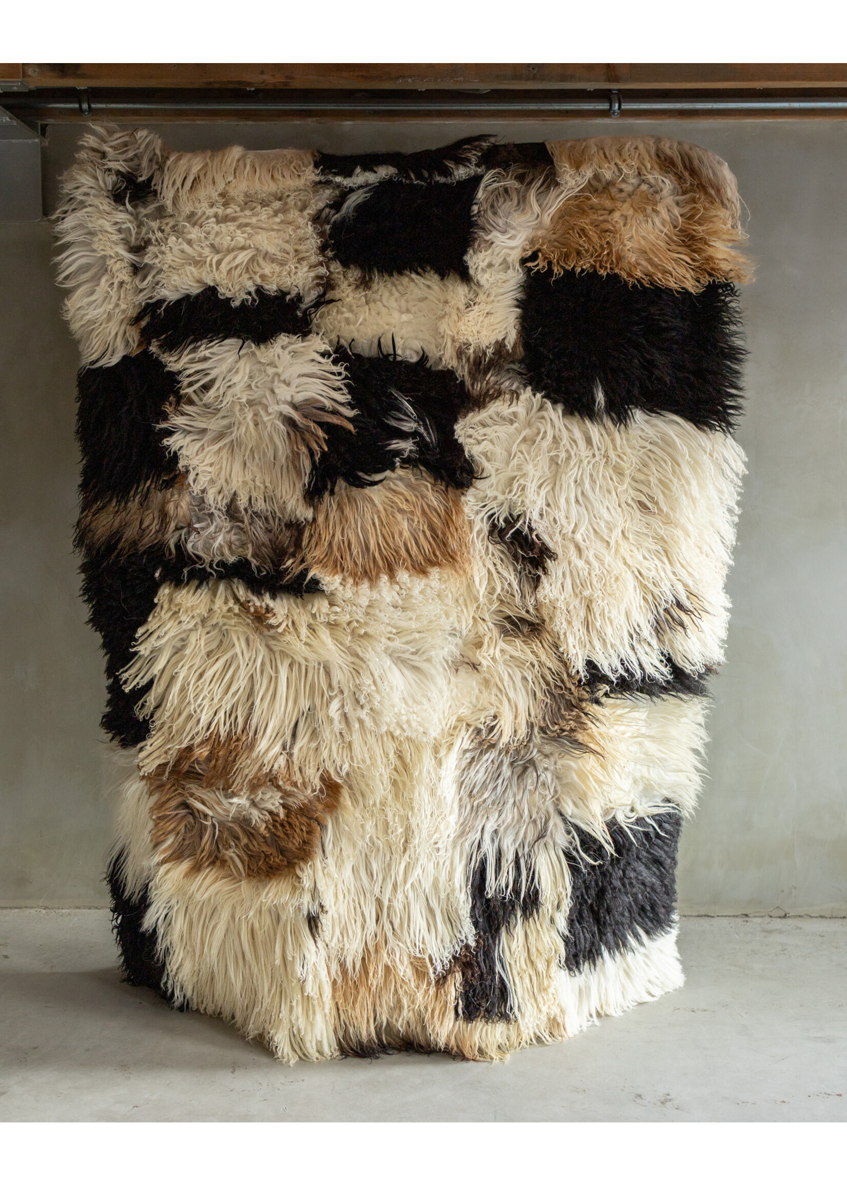 Van Buren sinds 1861 Uniquely Photographed Sheepskin Rug - Curly/Mountain Sheep - 200x150 cm - SKK-188