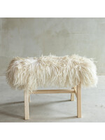 Van Buren sinds 1861 Unique Banc en Bois avec Peau de Mouton - BNK-29