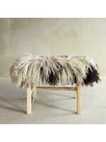 Van Buren sinds 1861 Uniek Houten Bankje met Schapenvacht - BNK-38