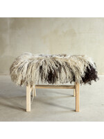 Van Buren sinds 1861 Unique Banc en Bois avec Peau de Mouton - BNK-38