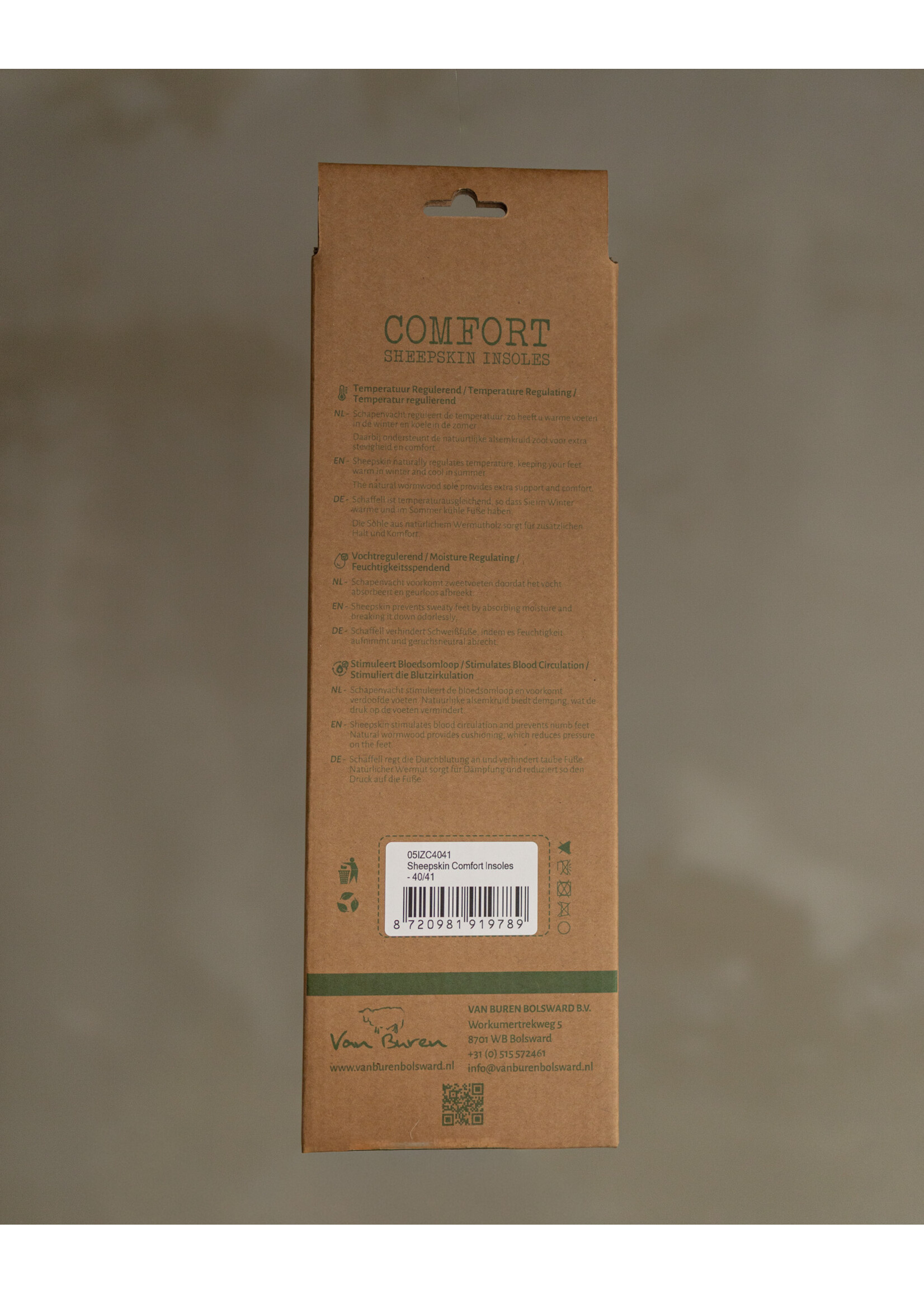 Van Buren sinds 1861 Lambskin Comfort Insoles - Sizes 36 to 47