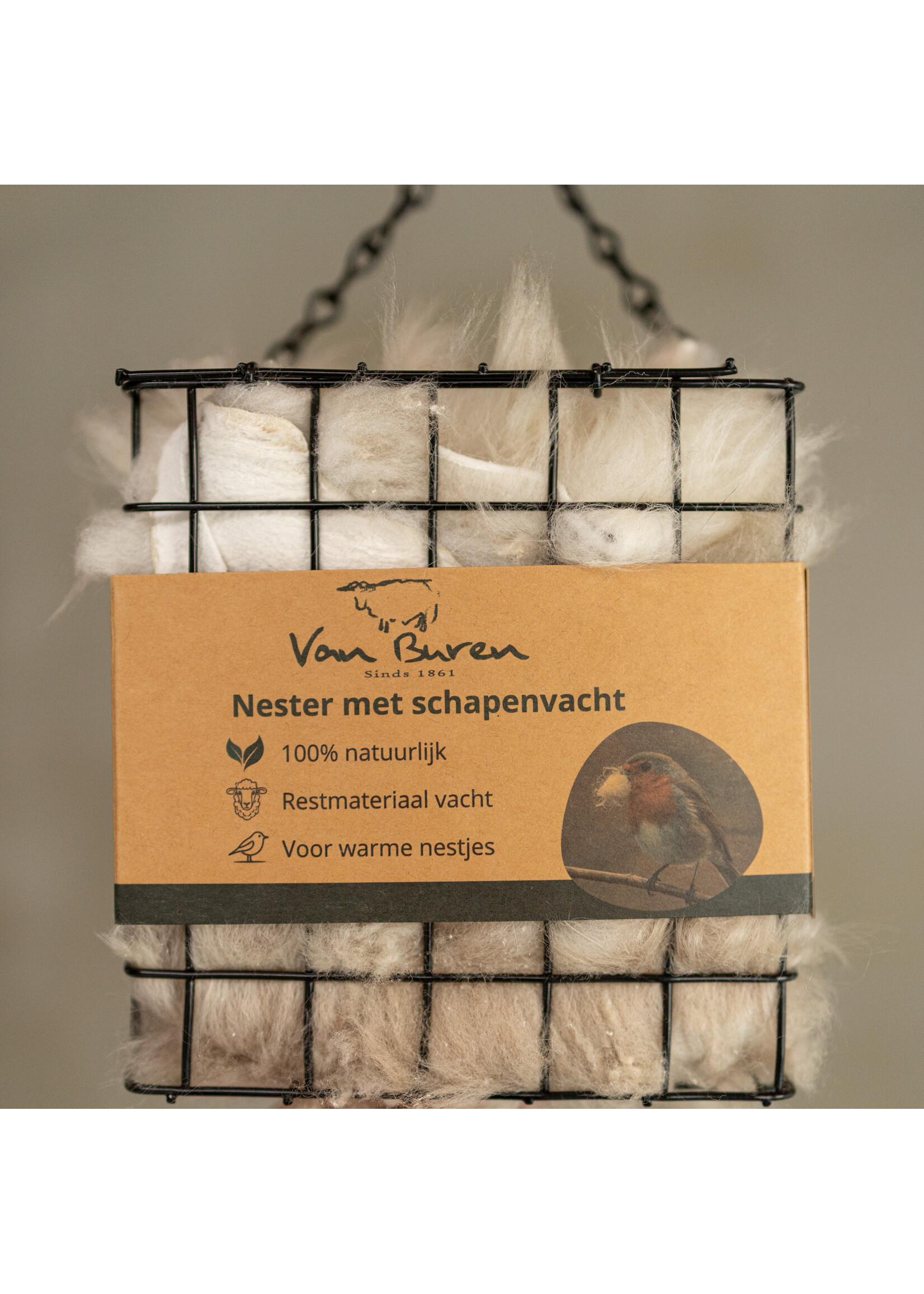 Van Buren sinds 1861 Bird Nesting Material Holder