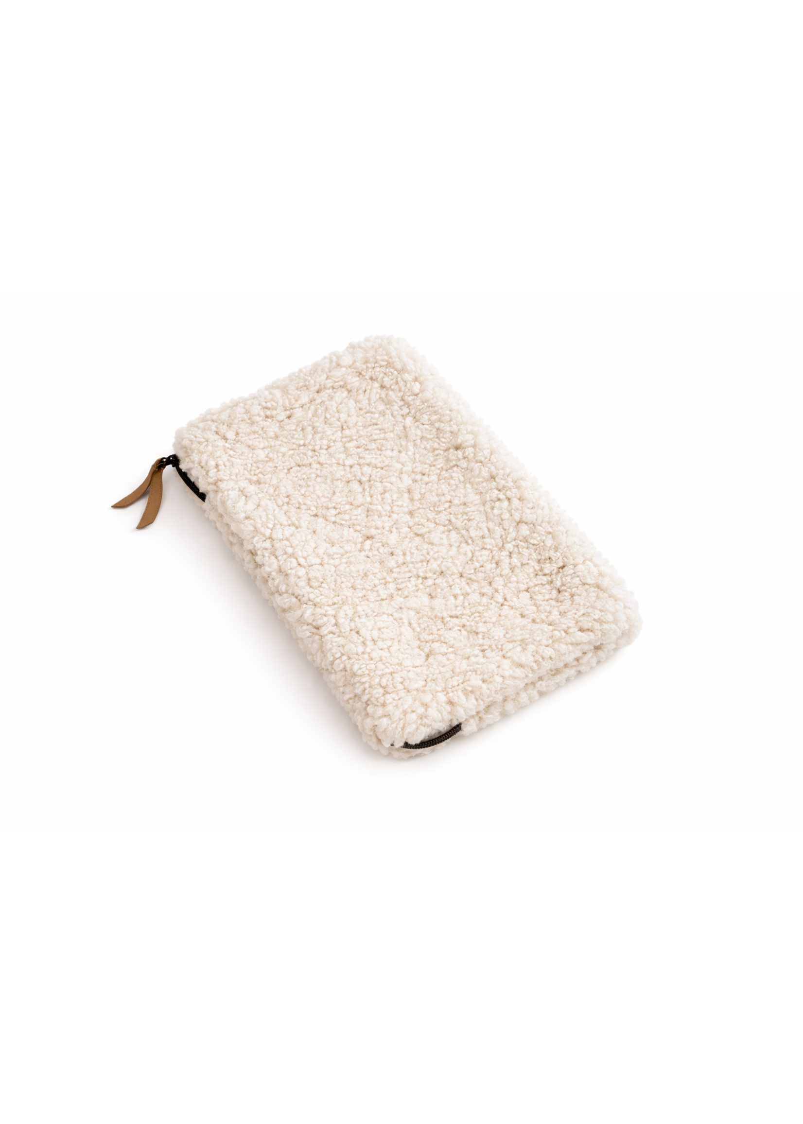 Van Buren sinds 1861 Housse d’ordinateur portable 14 pouces Off-White en peau de mouton crossbreed