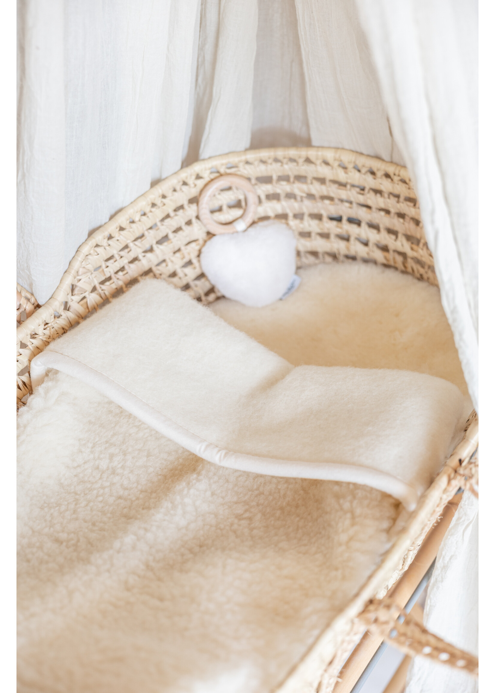Van Buren sinds 1861 Schapenwollen Babydeken - 100x75cm - Off-White