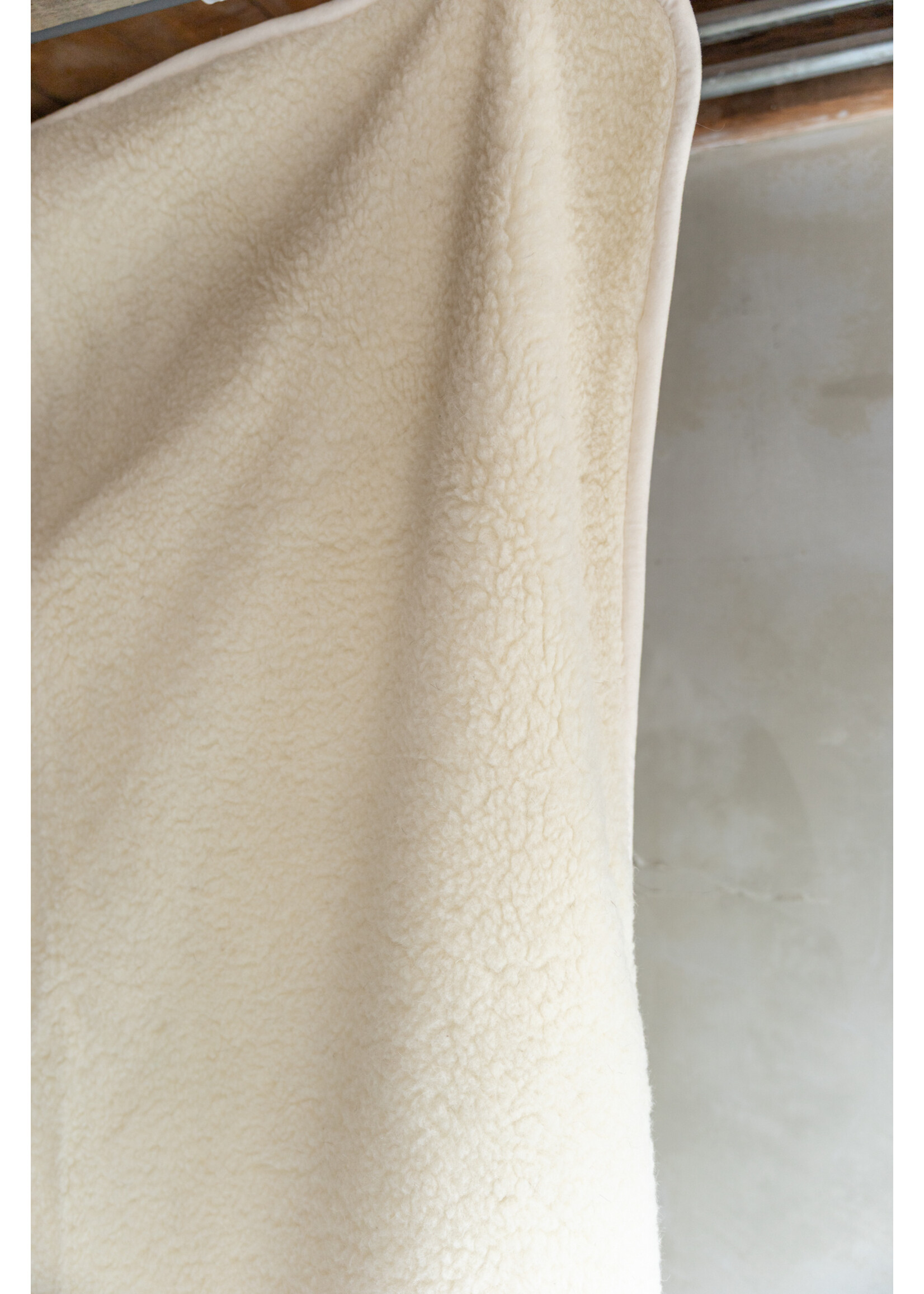 Van Buren sinds 1861 Schapenwollen Deken - 200x160cm - Off-White