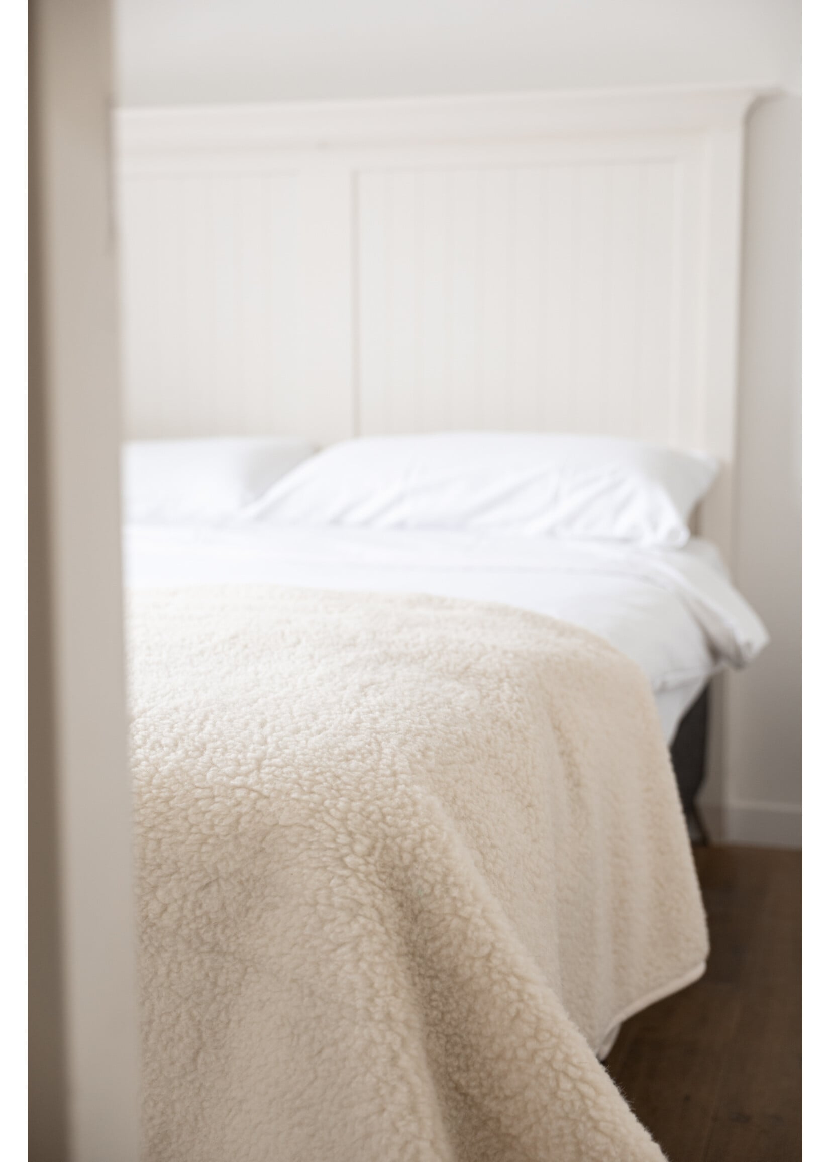Van Buren sinds 1861 Schapenwollen Deken - 200x160cm - Off-White