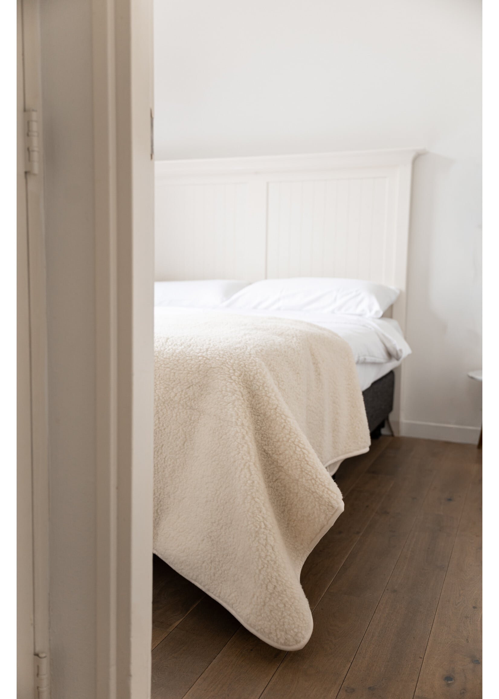 Van Buren sinds 1861 Schapenwollen Deken - 200x160cm - Off-White