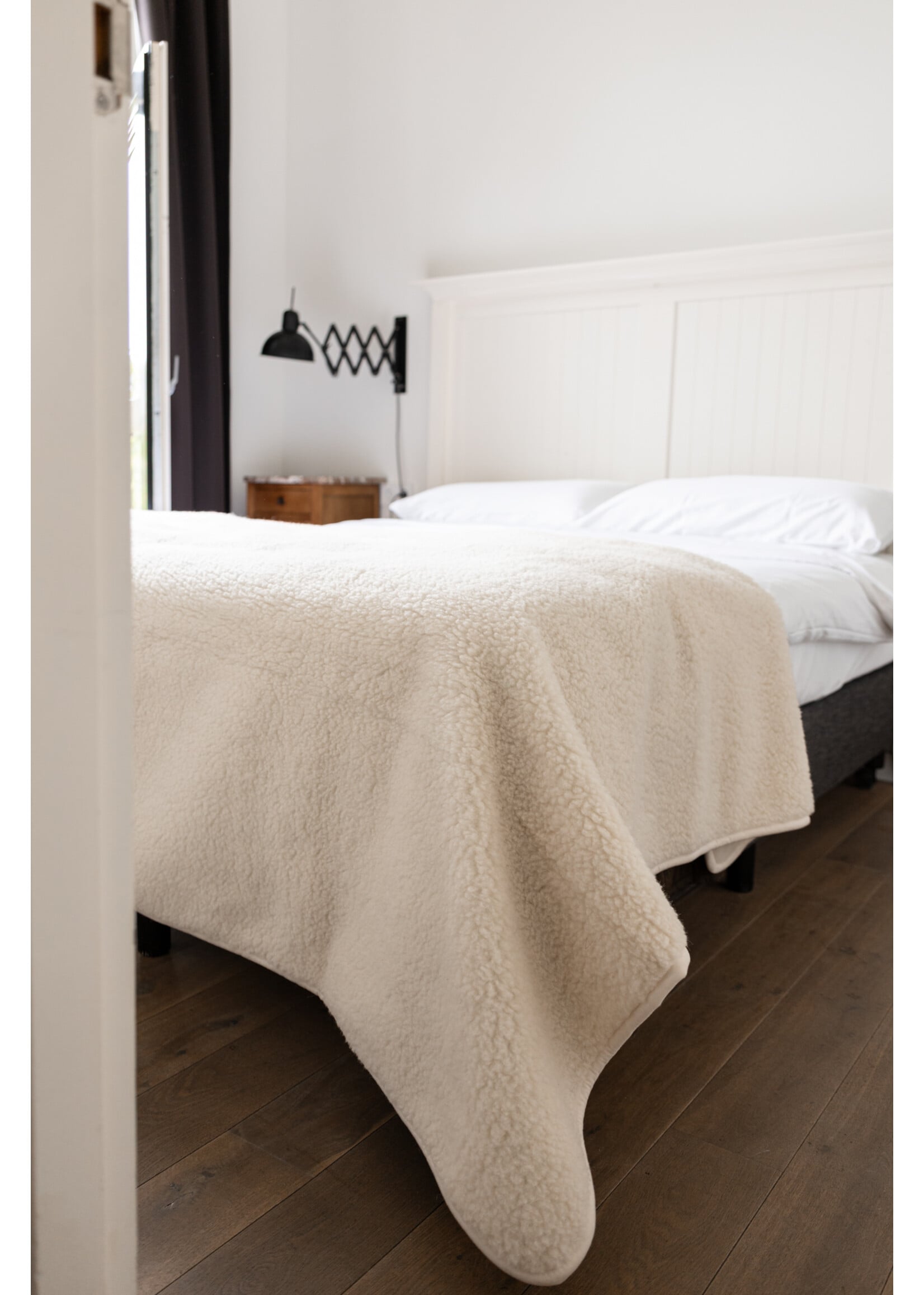 Van Buren sinds 1861 Schapenwollen Deken - 200x160cm - Off-White