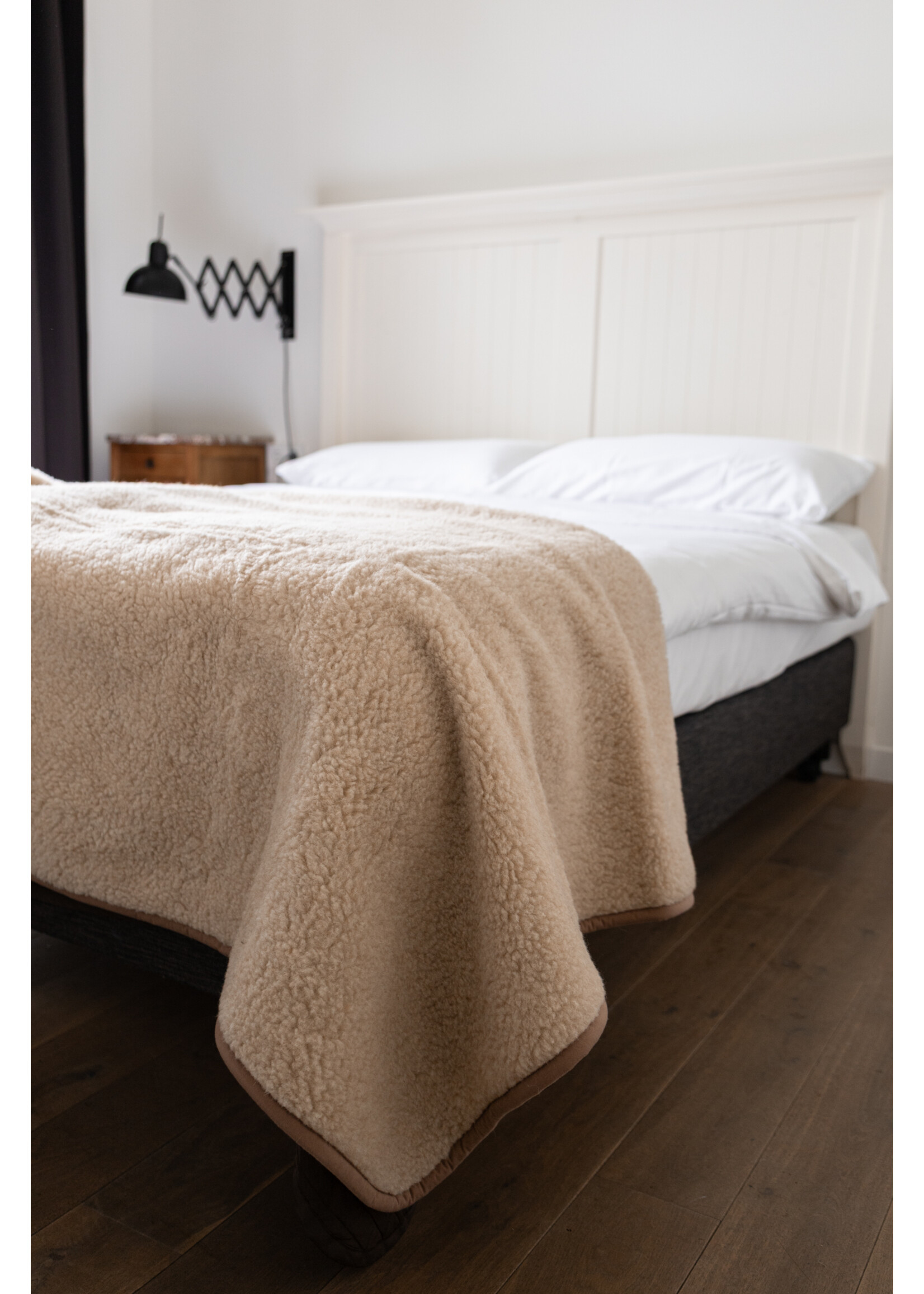 Van Buren sinds 1861 Schapenwollen Deken - 200x160cm - Beige