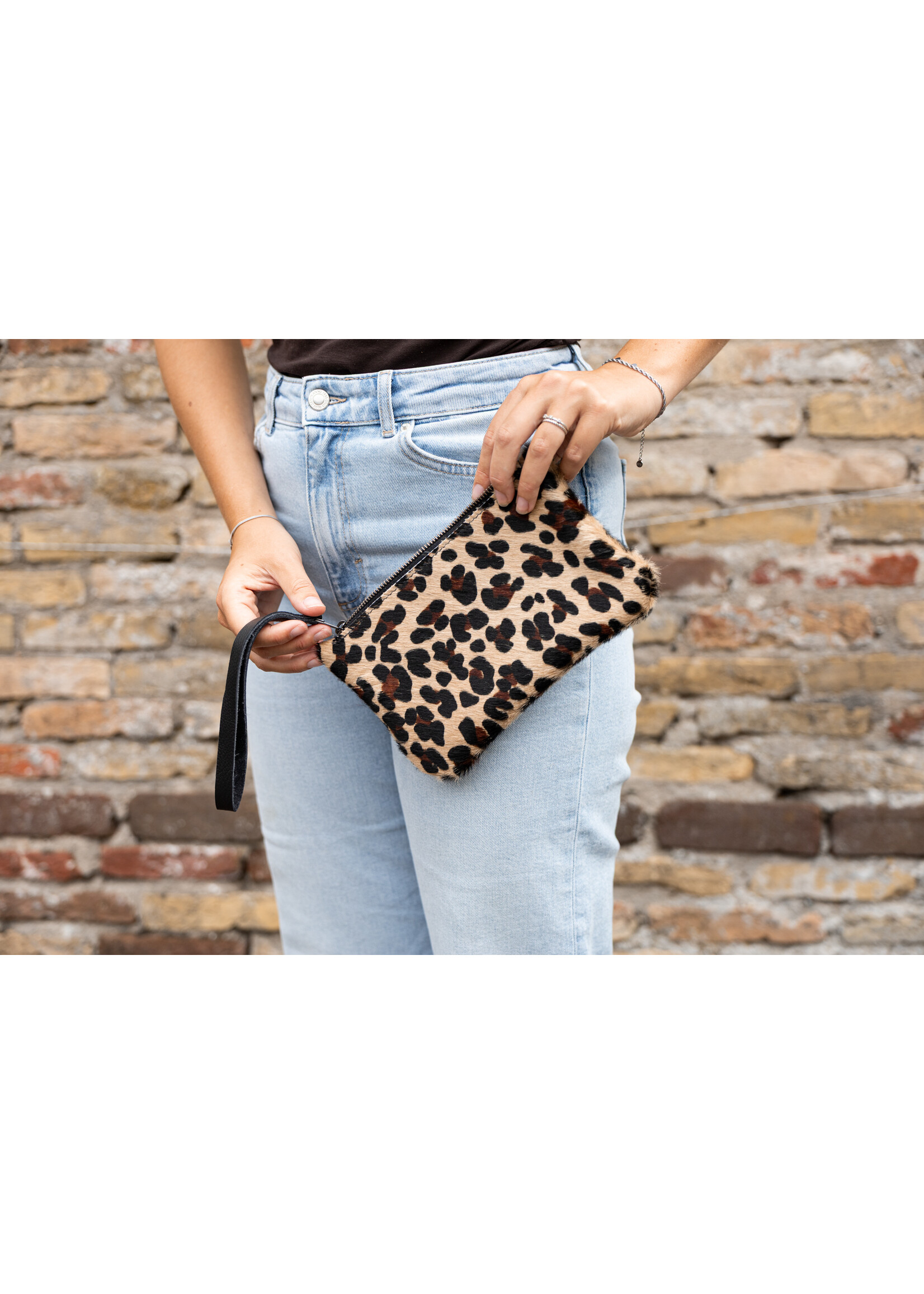 Van Buren sinds 1861 Clutch - Koeienhuid - Panterprint
