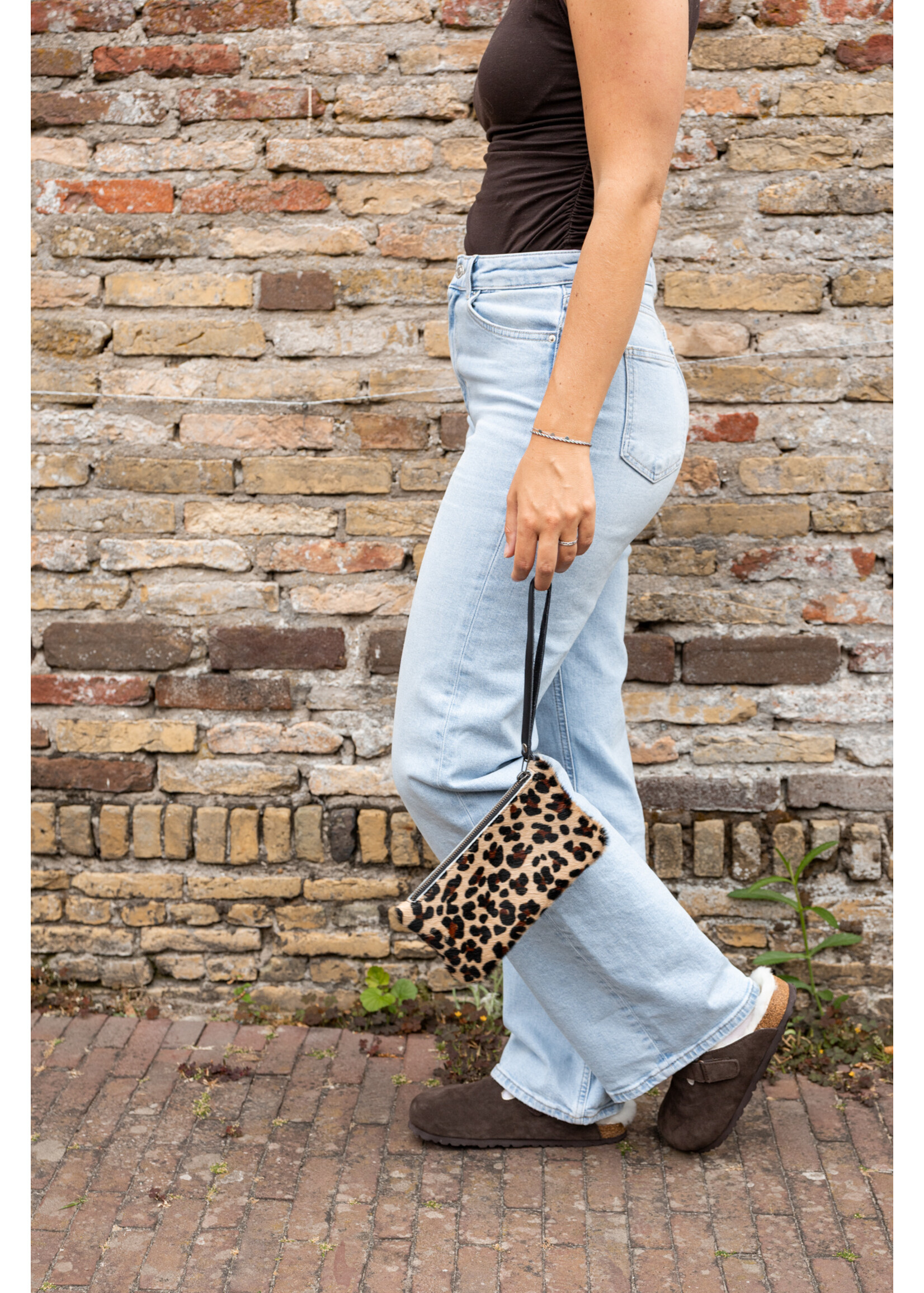 Van Buren sinds 1861 Clutch - Koeienhuid - Panterprint