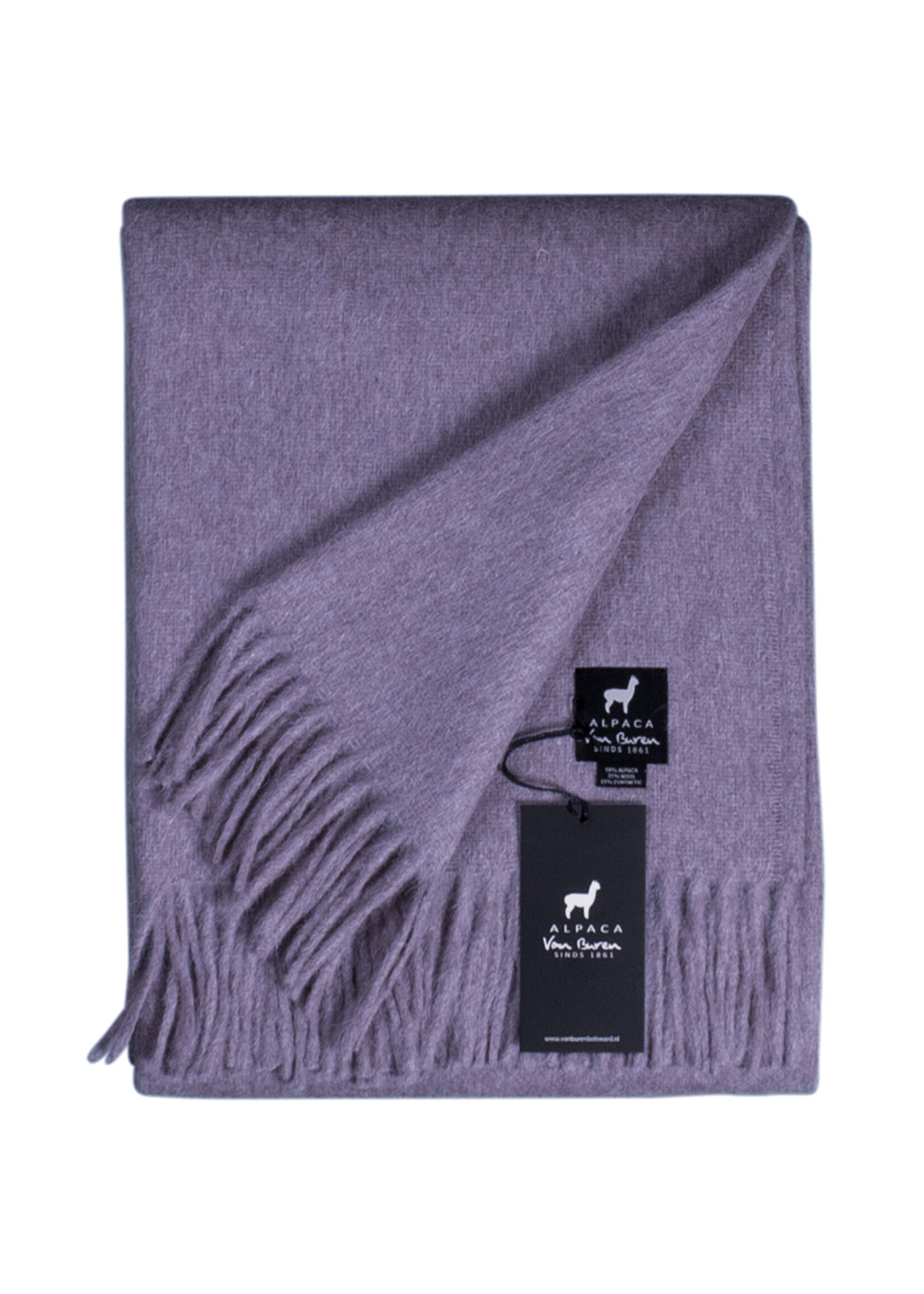 Van Buren sinds 1861 Alpaka Plaid - Lila - 200x150cm - Nue!