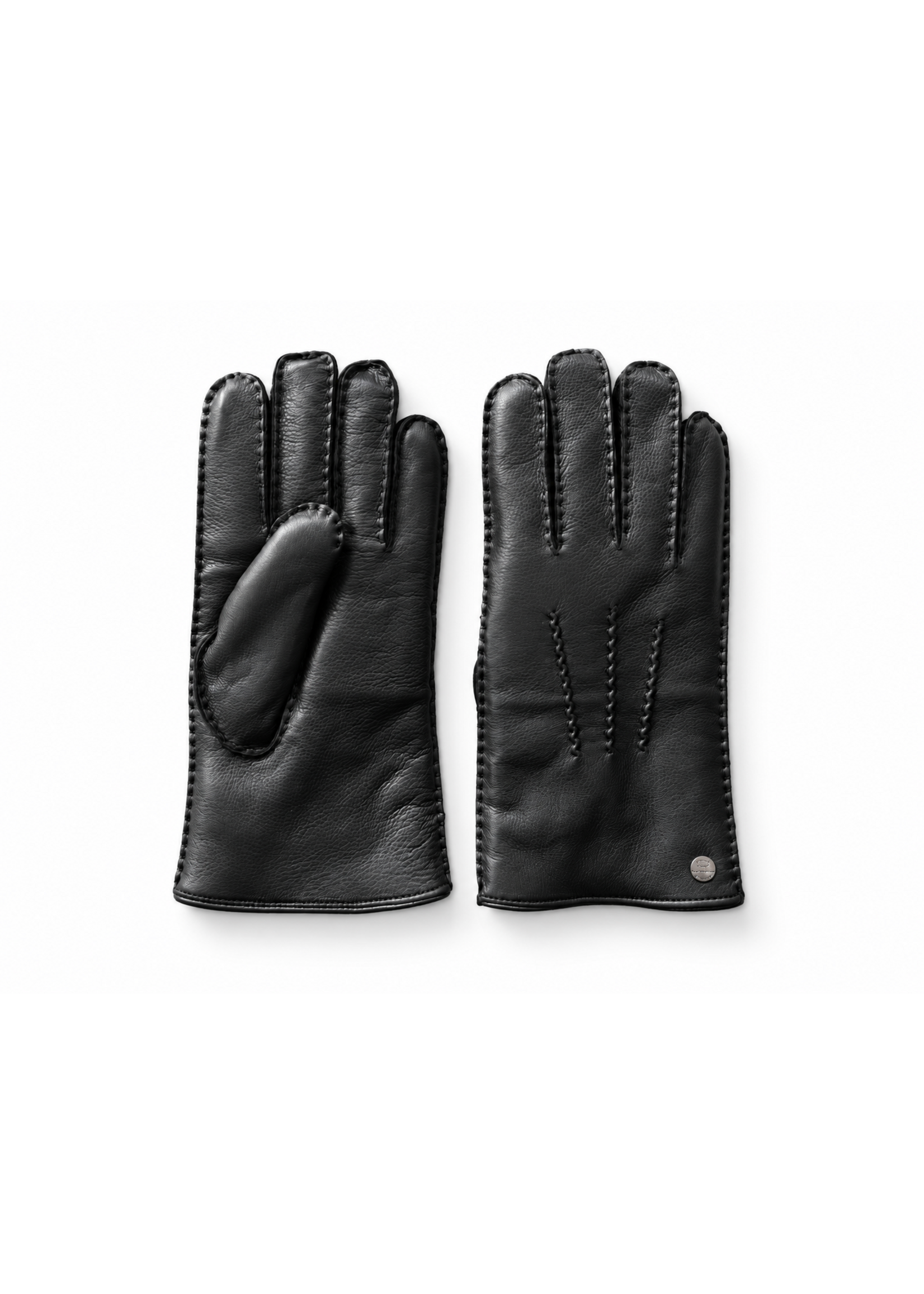 Van Buren sinds 1861 Hertenleren Handshoenen met Alpacavacht Voering - Zwart