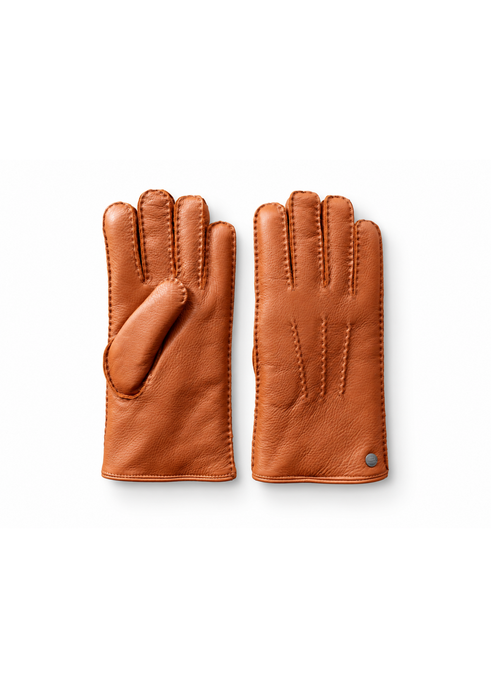 Van Buren sinds 1861 Hertenleren Handshoenen met Alpacavacht Voering - Rusty Camel