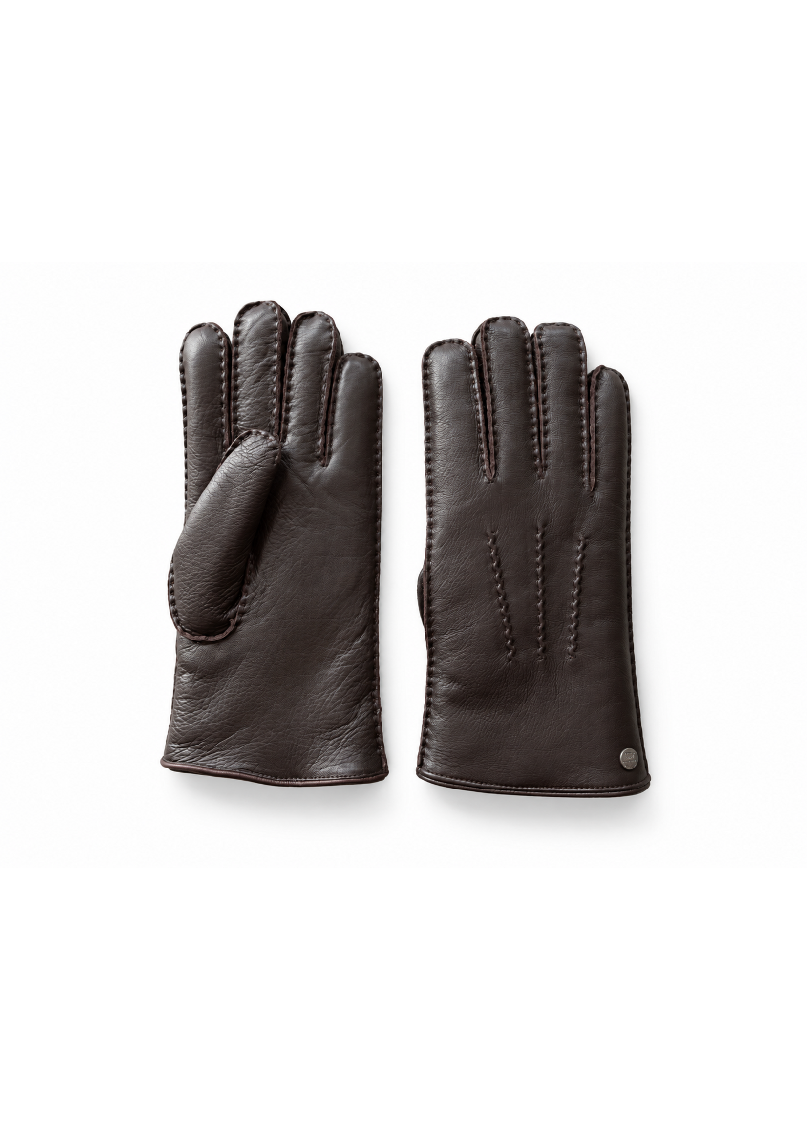 Van Buren sinds 1861 Hertenleren Handshoenen met Alpacavacht Voering - Bruin