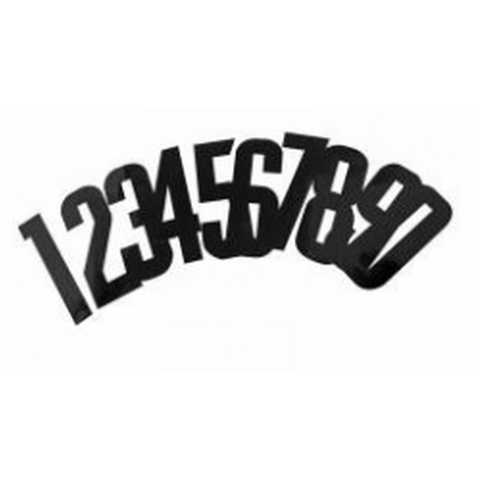 Zwarte Nummer Stickers