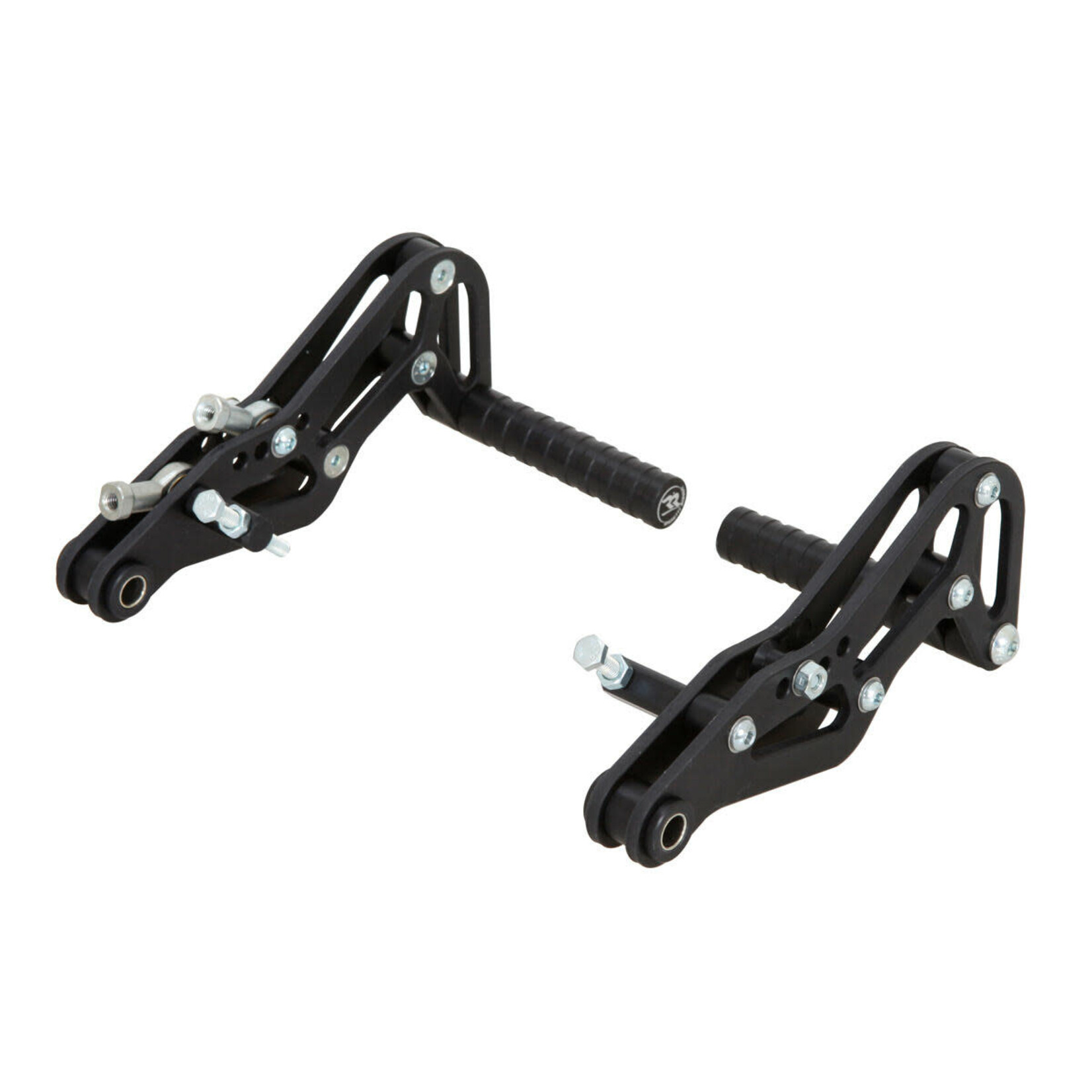 Universal Parts PEDAALSET (REMMEN + GAS) ZWART GEANODISEERD