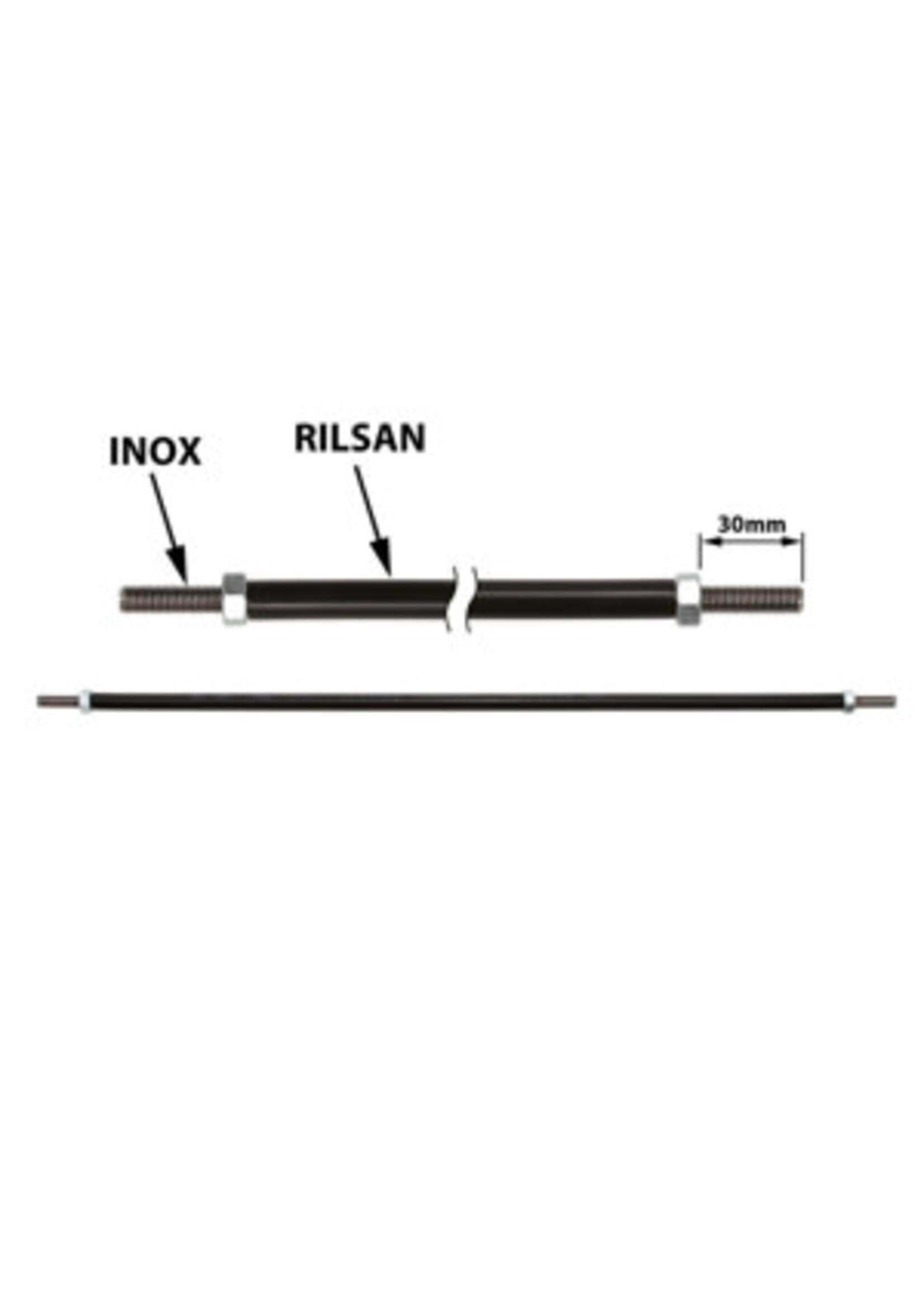 Universal Parts INOX BRAKE TIE ROD M6x415mm