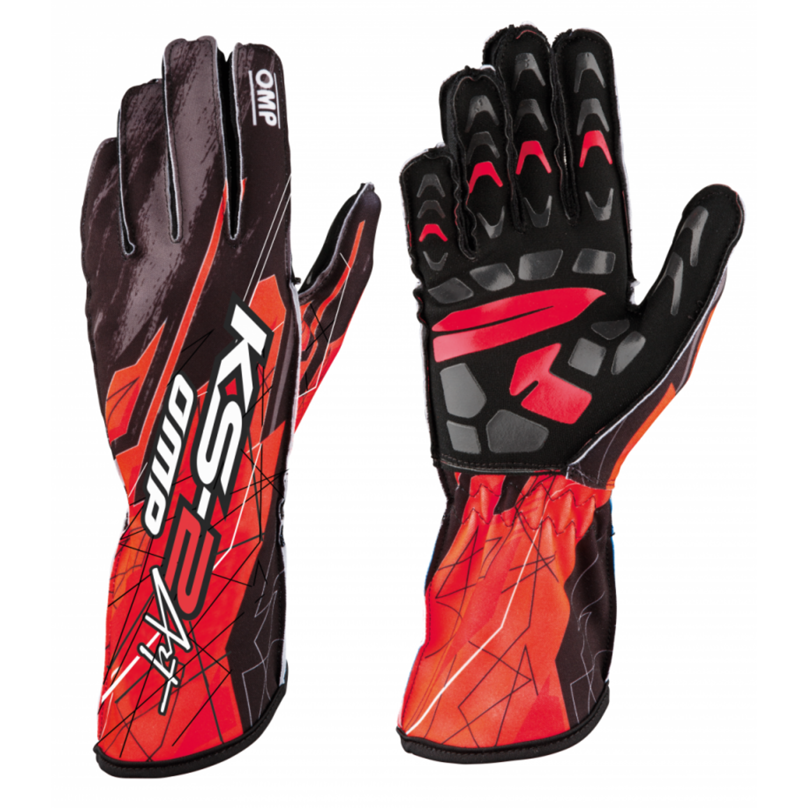 OMP KS-2 Handschuhe schwarz/rot mt S