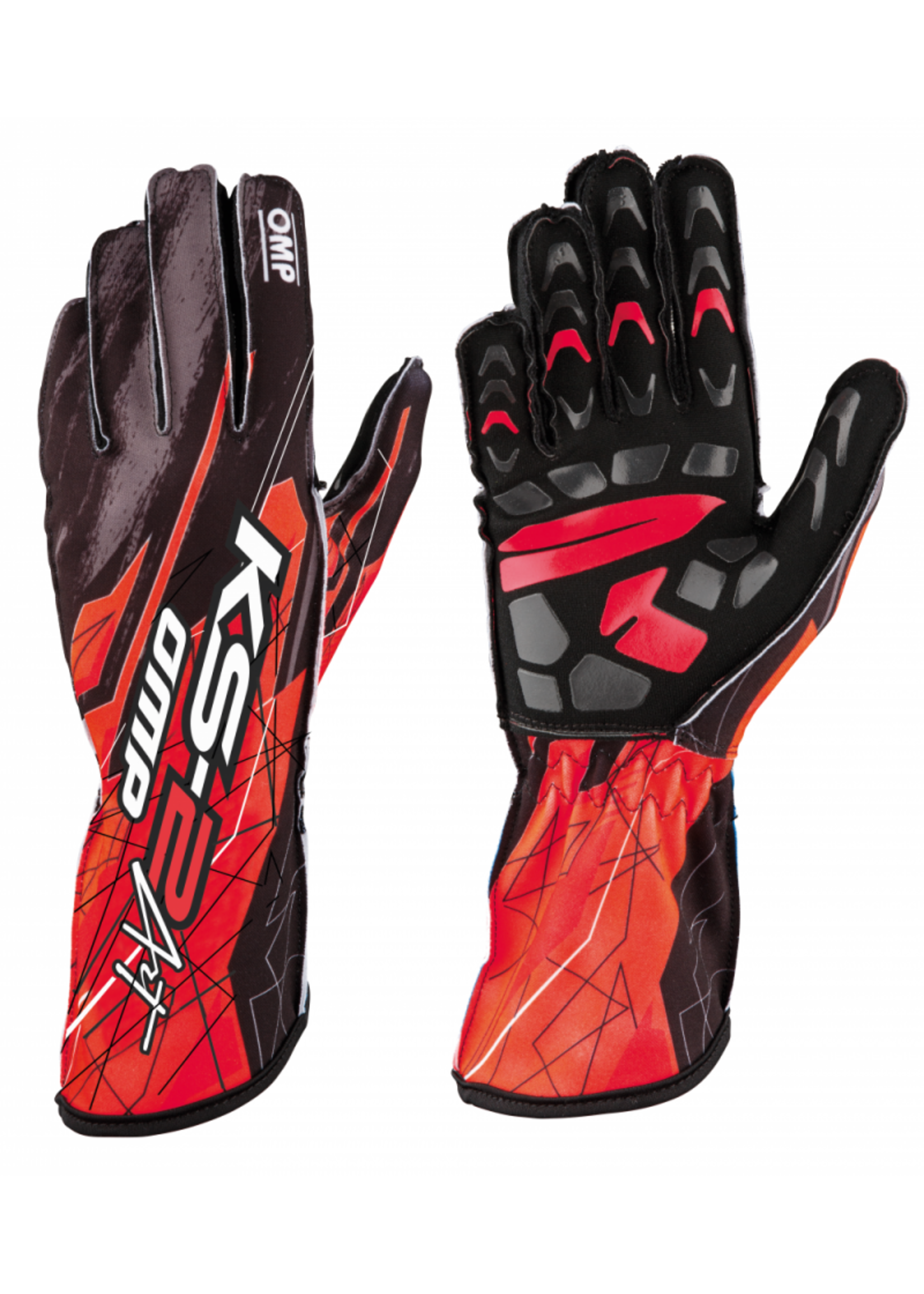 OMP KS-2 handschoenen zwart/rood mt S