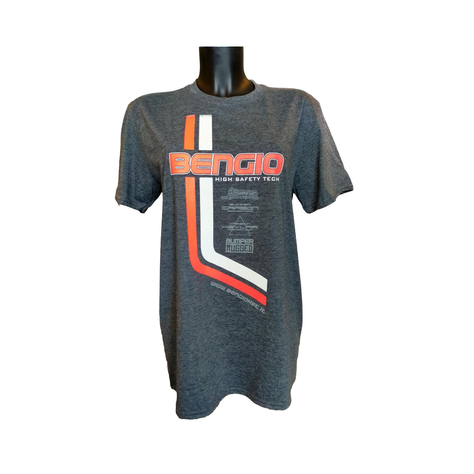 Bengio T-Shirt Bengio Grijs/Oranje MAAT L