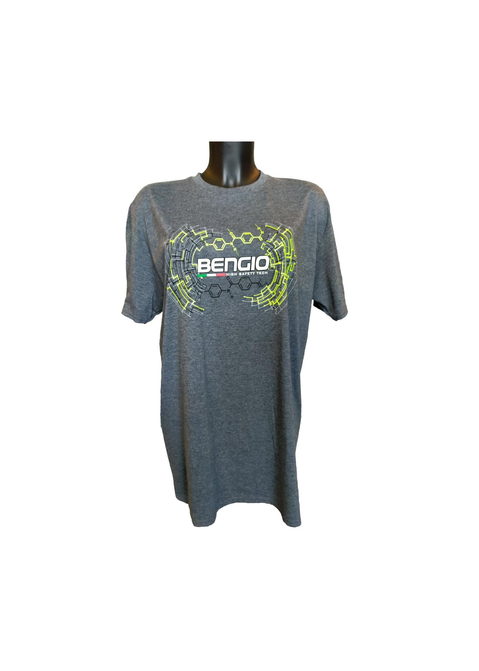 Bengio T-Shirt Bengio Grijs/Geel MAAT XL